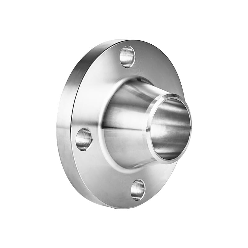 Flange do pescoço de aço inoxidável com um cubo cônico e uma borda