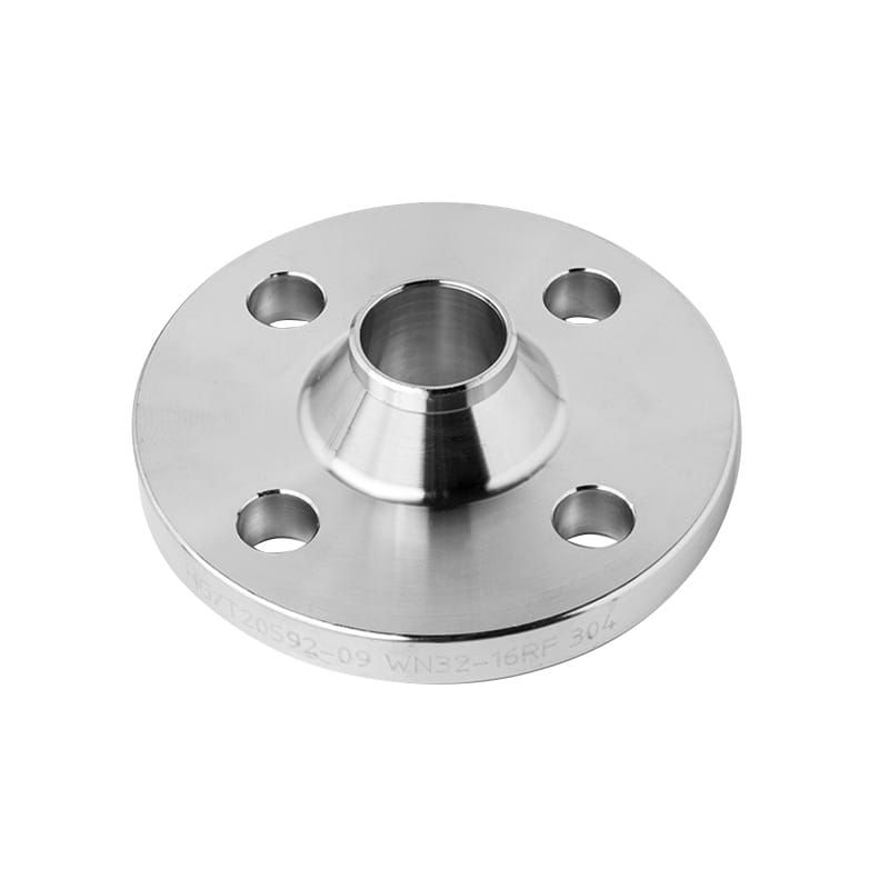 Flange do pescoço de aço inoxidável com um cubo cônico e uma borda