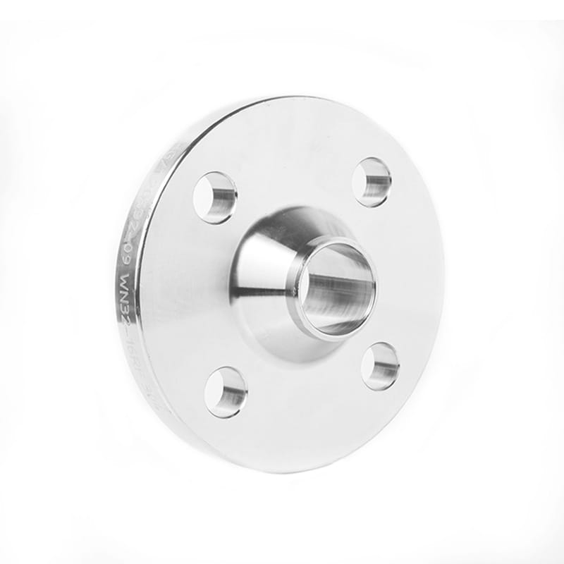 Flange do pescoço de aço inoxidável com um cubo cônico e uma borda