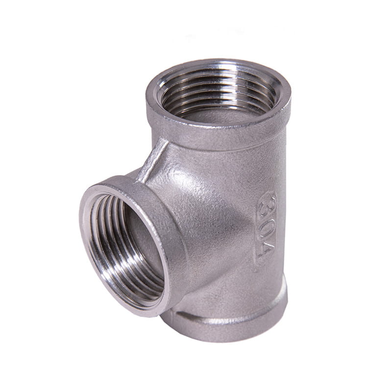 Não há necessidade de soldar feminino feminino ss threads tee tubing acessórios