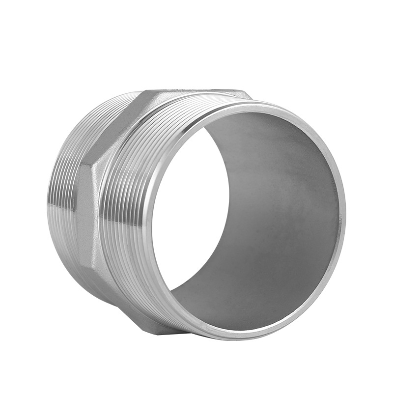 Aço inoxidável Aço hexadecipal Mampleio de encaixe NPT Threads em ambas as extremidades