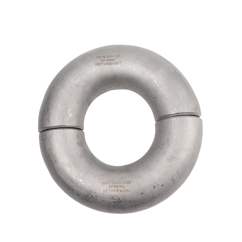 Cotovelo soldado em forma de U de 180 ° de comprimento 304 acessórios de tubo de encanamento em aço inoxidável