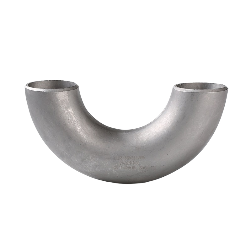 Cotovelo soldado em forma de U de 180 ° de comprimento 304 acessórios de tubo de encanamento em aço inoxidável